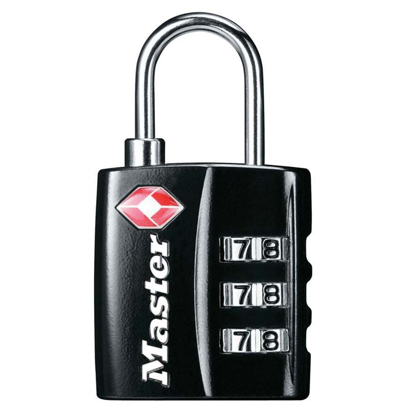 Small Black Set Your Own Combination TSA Lock, 1-3/16 in Wide