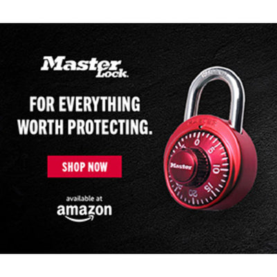 Dial Combination Lock with Aluminum Cover, Assorted Colors, 1-7/8 in Wide