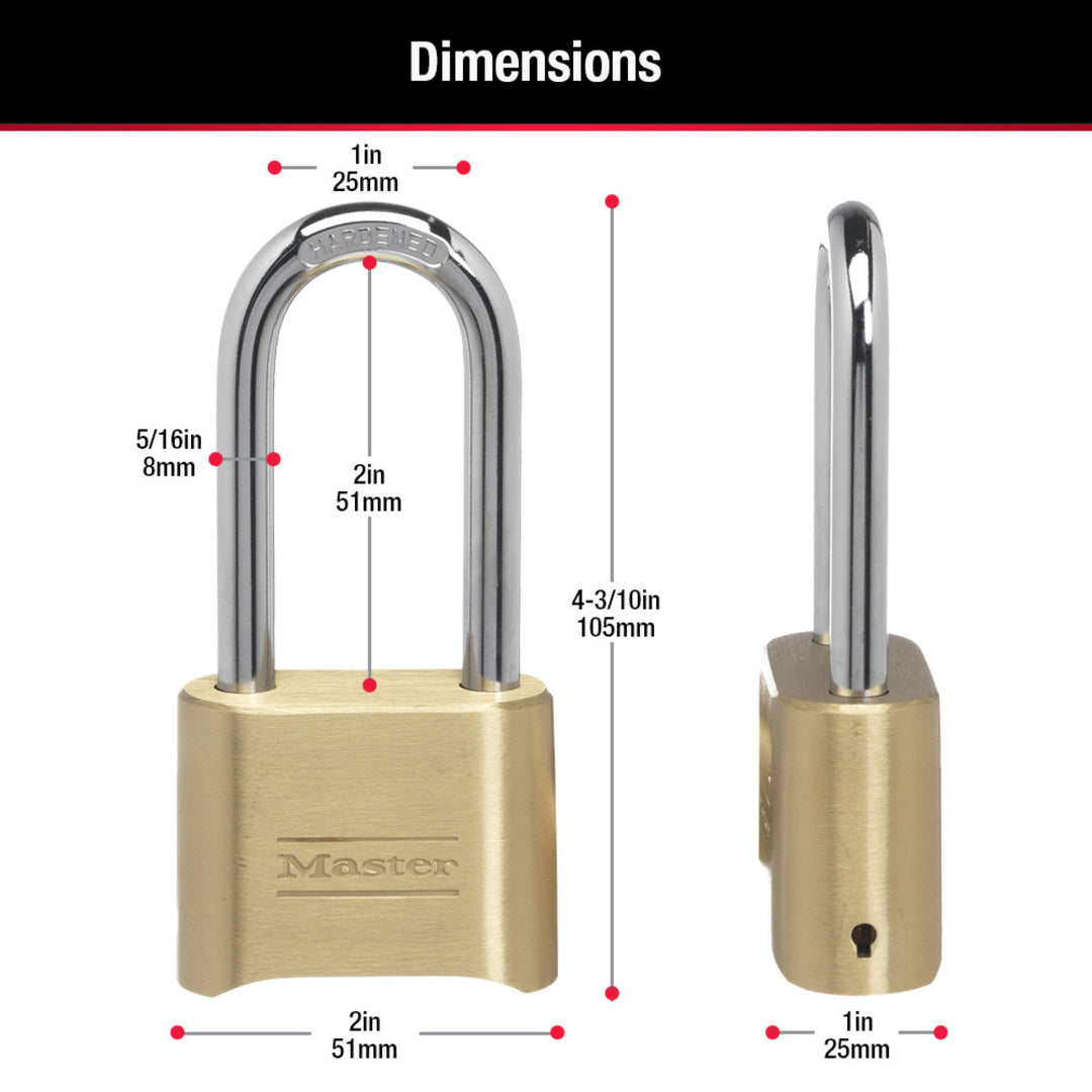 Bronze Solid Body Combination Lock, 2 in Wide – Master Lock Store