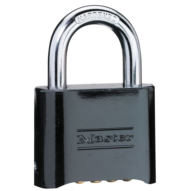 Black Solid Body Set Your Own Combination Lock, 2 in Wide