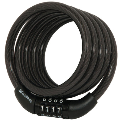 Preset Combination Cable Lock, 4 ft x 5/16 in