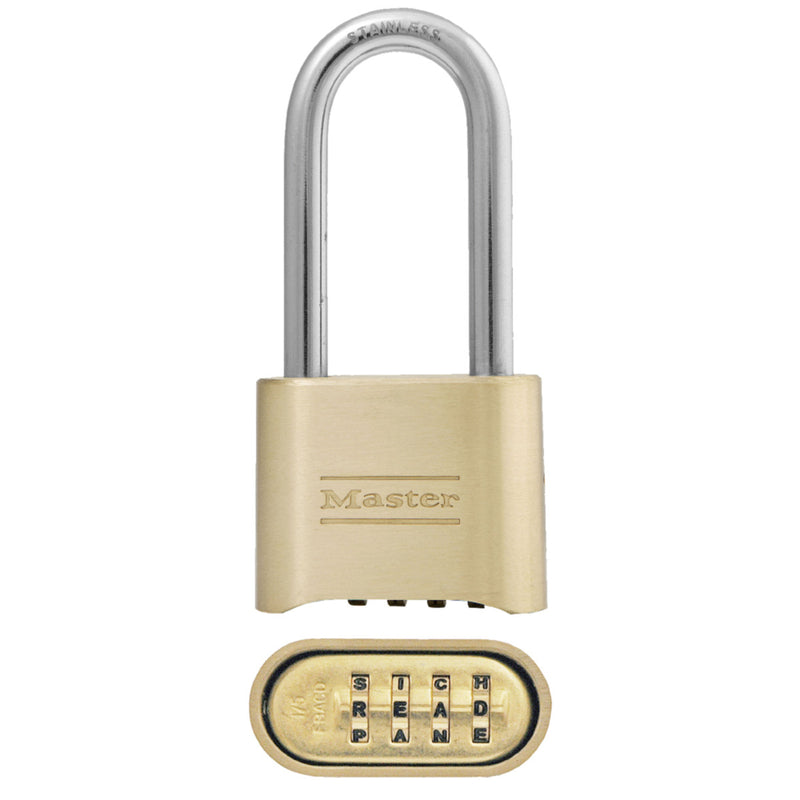 2in (51mm) Wide Set Your Own WORD Combination Solid Body Padlock