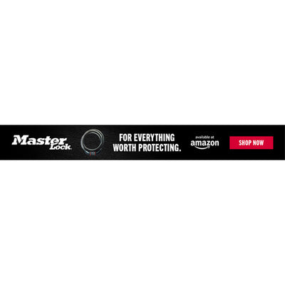 Combination Braided Steel Cable Lock, 6 ft x 1/2 in