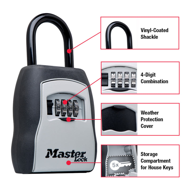 Master Lock 5400D combination key holder dial close up