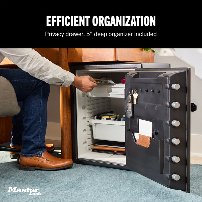 Master Lock Black Premium 2-Hour Fireproof Safe with Digital Keypad, 2.0 cu-ft
