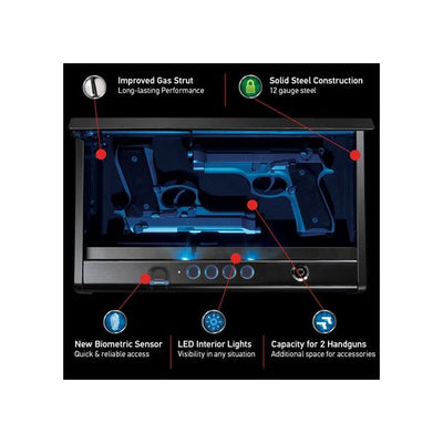 QAP2BLX XL Quick Access Biometric Pistol Safe with Lights
