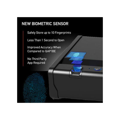 QAP2BLX XL Quick Access Biometric Pistol Safe with Lights