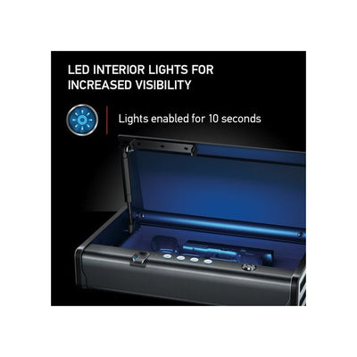 QAP2BLX XL Quick Access Biometric Pistol Safe with Lights