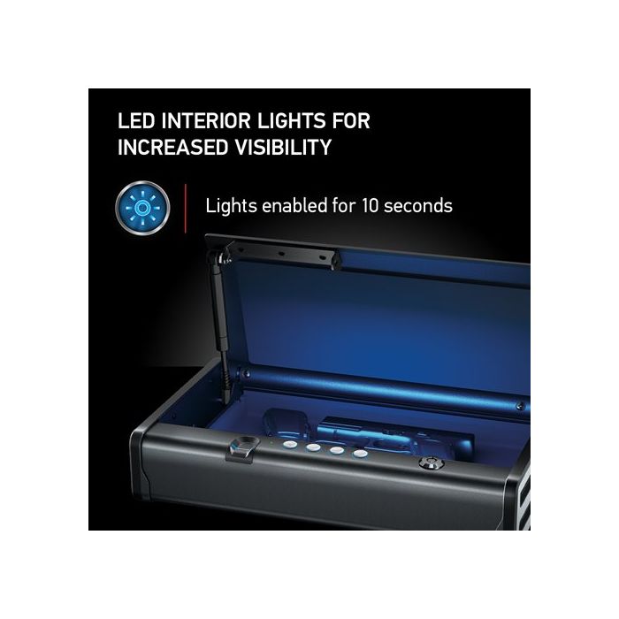 QAP2BLX XL Quick Access Biometric Pistol Safe with Lights