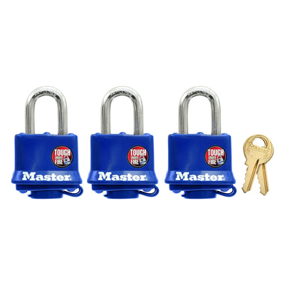 1-9/16in (40mm) Wide Covered Laminated Steel Pin Tumbler Padlock